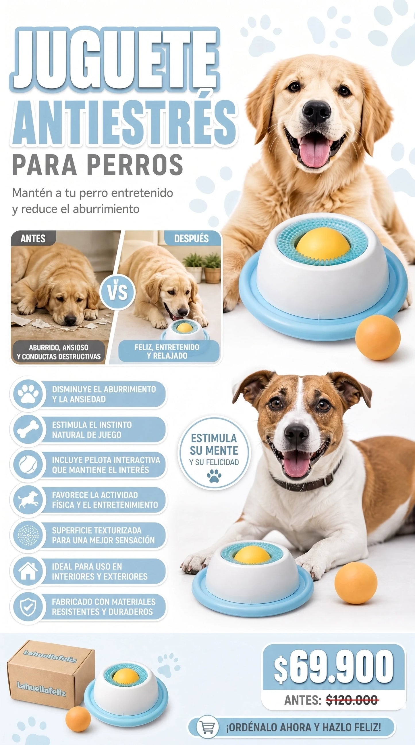 JUEGUETE ANTIESTRES PARA PERROS
