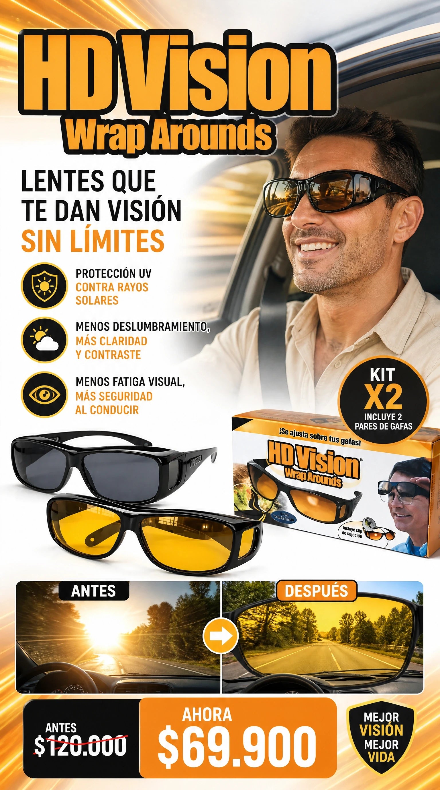 Gafas HD Vision Wrap