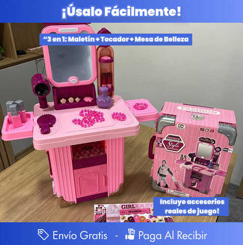 Tocador Fashionista — El Tocador Portátil Más Soñado para Niñas Creativas💄