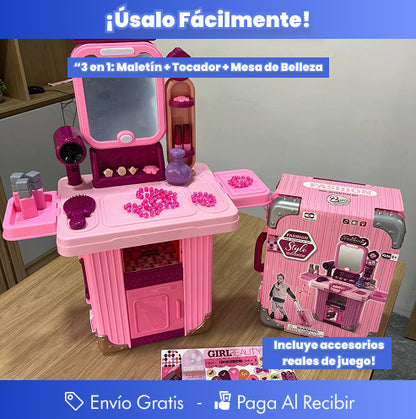 Tocador Fashionista — El Tocador Portátil Más Soñado para Niñas Creativas💄