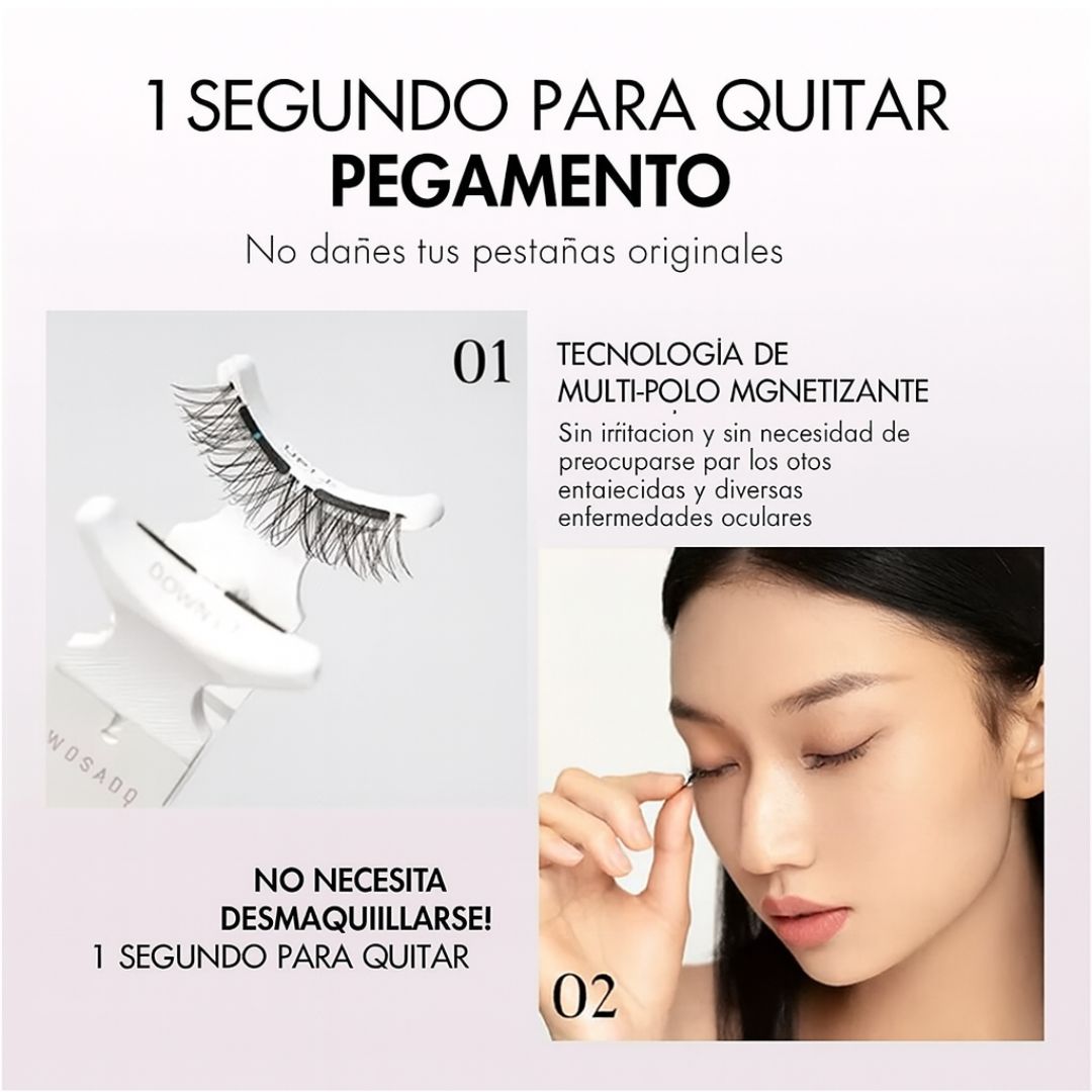 Kit de pestañas magnéticas ultra resistentes + pinzas👁️