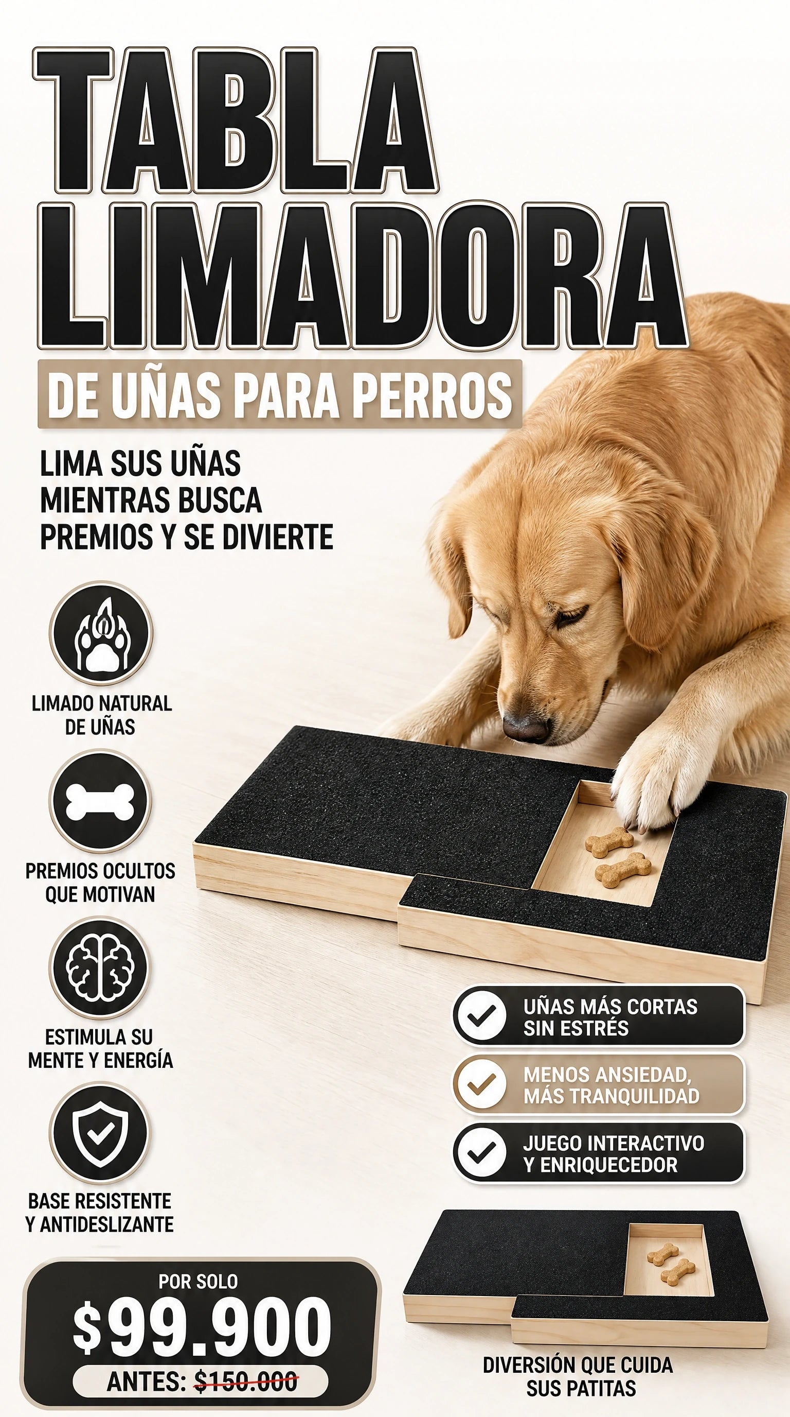 TABLA LIMADORA PARA UÑAS DE PERROS