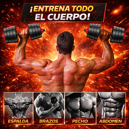 KIT DE MANCUERNAS + GUIA DE ENTRENAMIENTO GRATIS