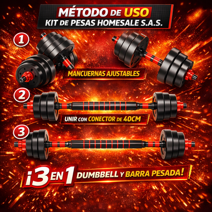 KIT DE MANCUERNAS + GUIA DE ENTRENAMIENTO GRATIS
