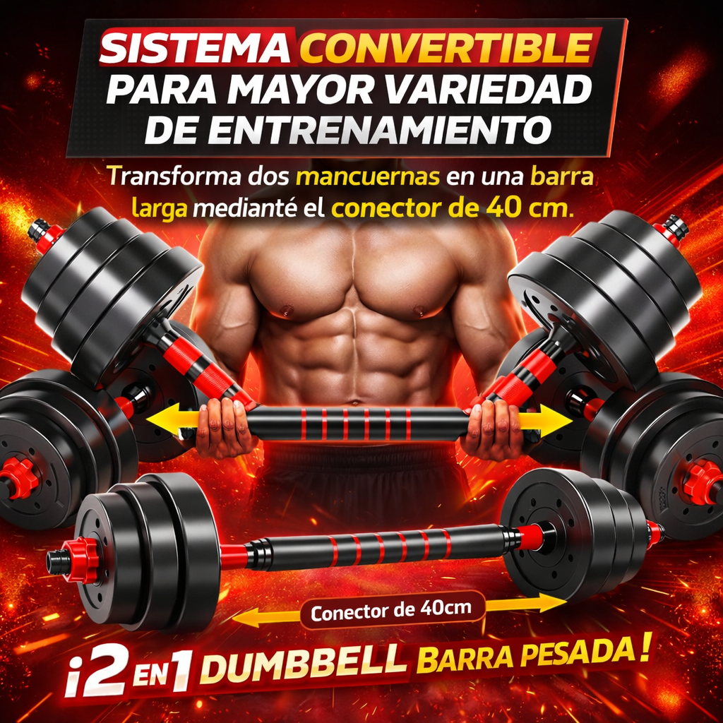 KIT DE MANCUERNAS + GUIA DE ENTRENAMIENTO GRATIS