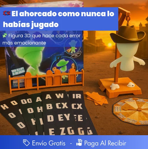 El clásico juego del Ahorcado!...ahora en 3D y que brilla en la oscuridad🎲✨