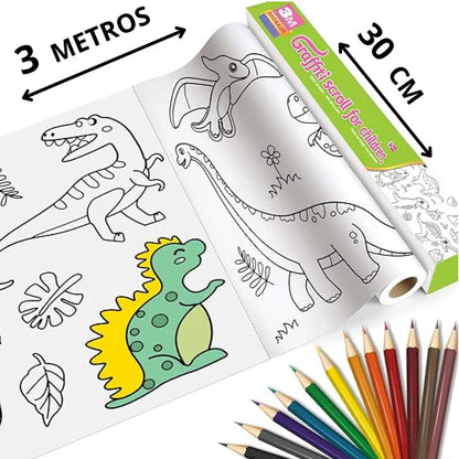 ROLLO DE PAPEL PARA COLOREAR 2X1