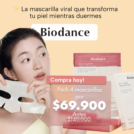 Biodance Mascarila Colageno + Skincare coreano premium para una piel de porcelana real.