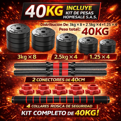 KIT DE MANCUERNAS + GUIA DE ENTRENAMIENTO GRATIS