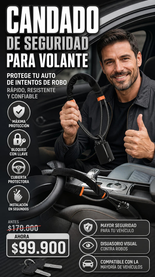 CANDADO SEGURIUDAD VOLANTE