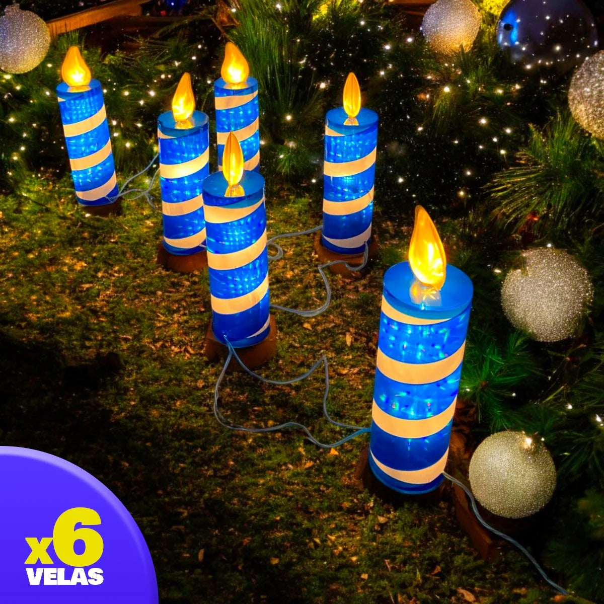 Velas grandes 2m🕯️- Luces LED de navidad