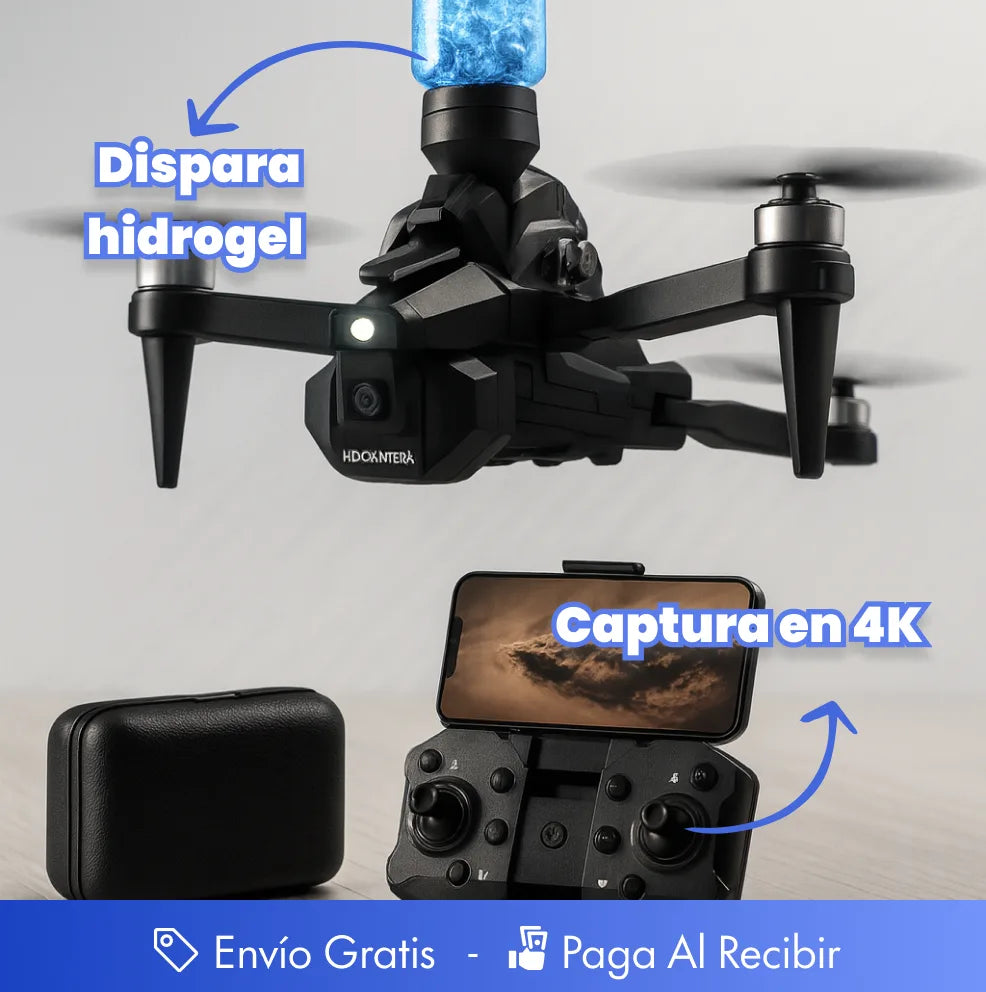 El Dron Que Todos Quieren - ¡Triple Cámara 4K y Disparo de Hidrogel!⚡🚁