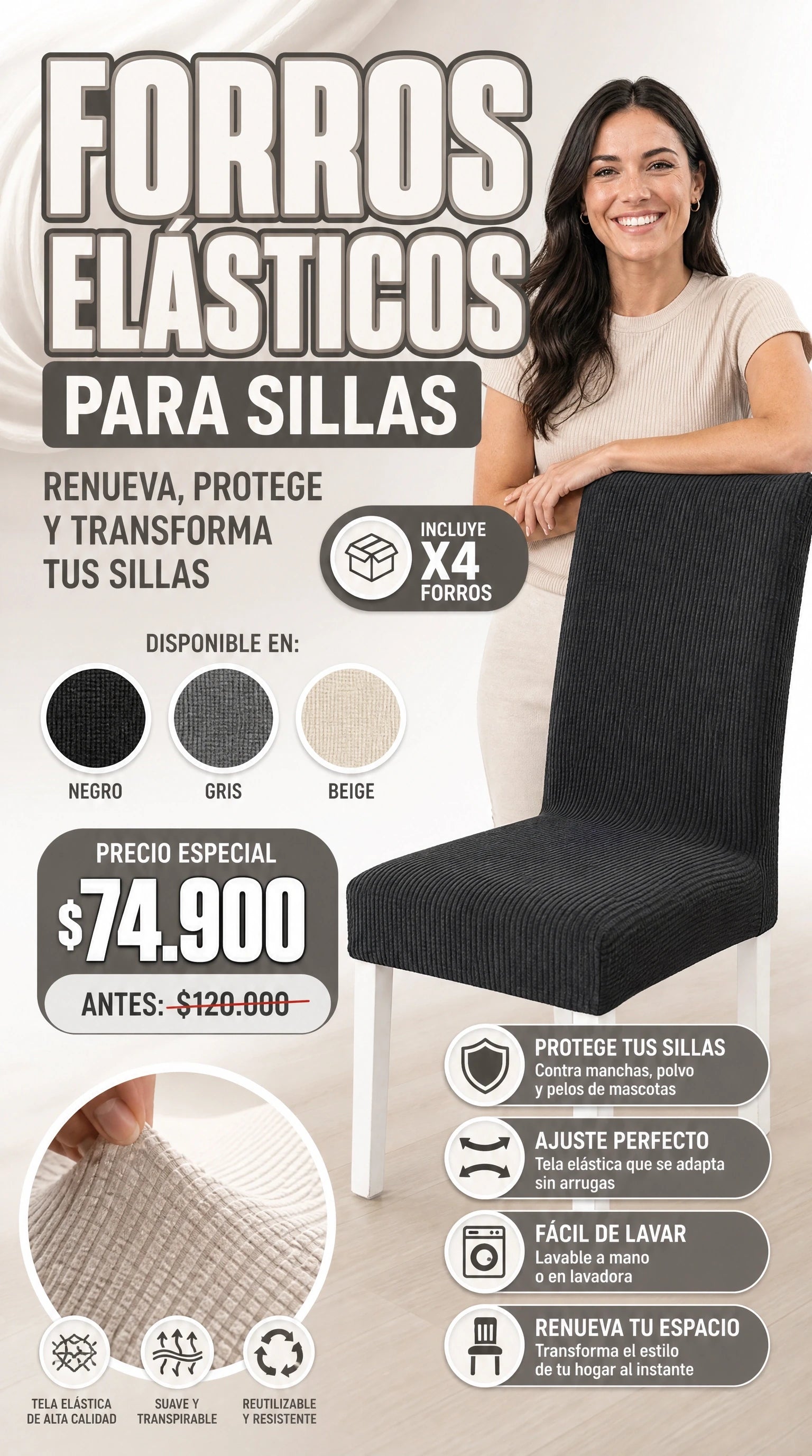 FORROS PARA SILLAS