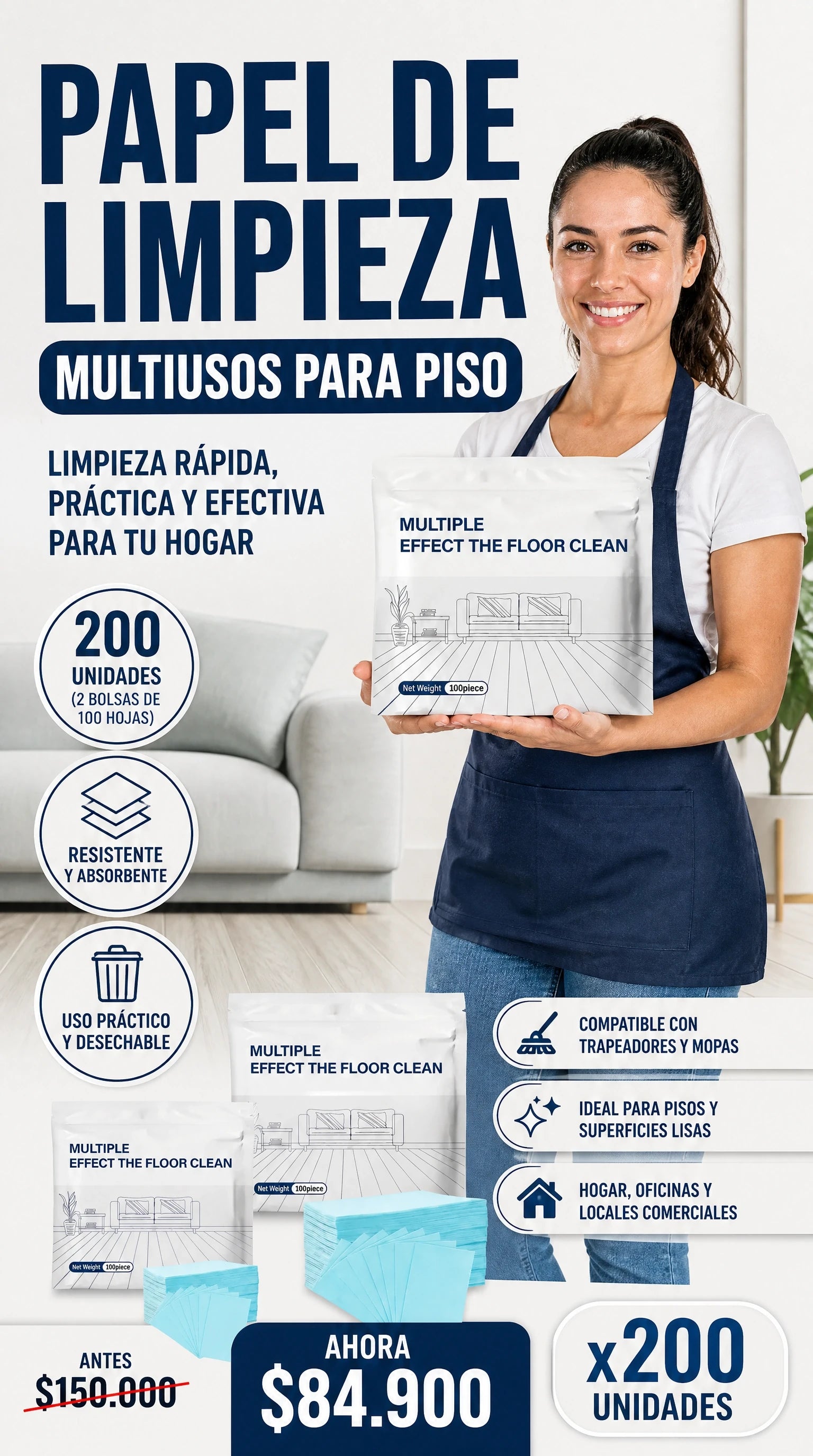 PAPEL DE LIMPIEZA X200