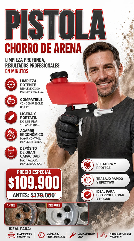 PISTOLA CHORRO DE ARENA