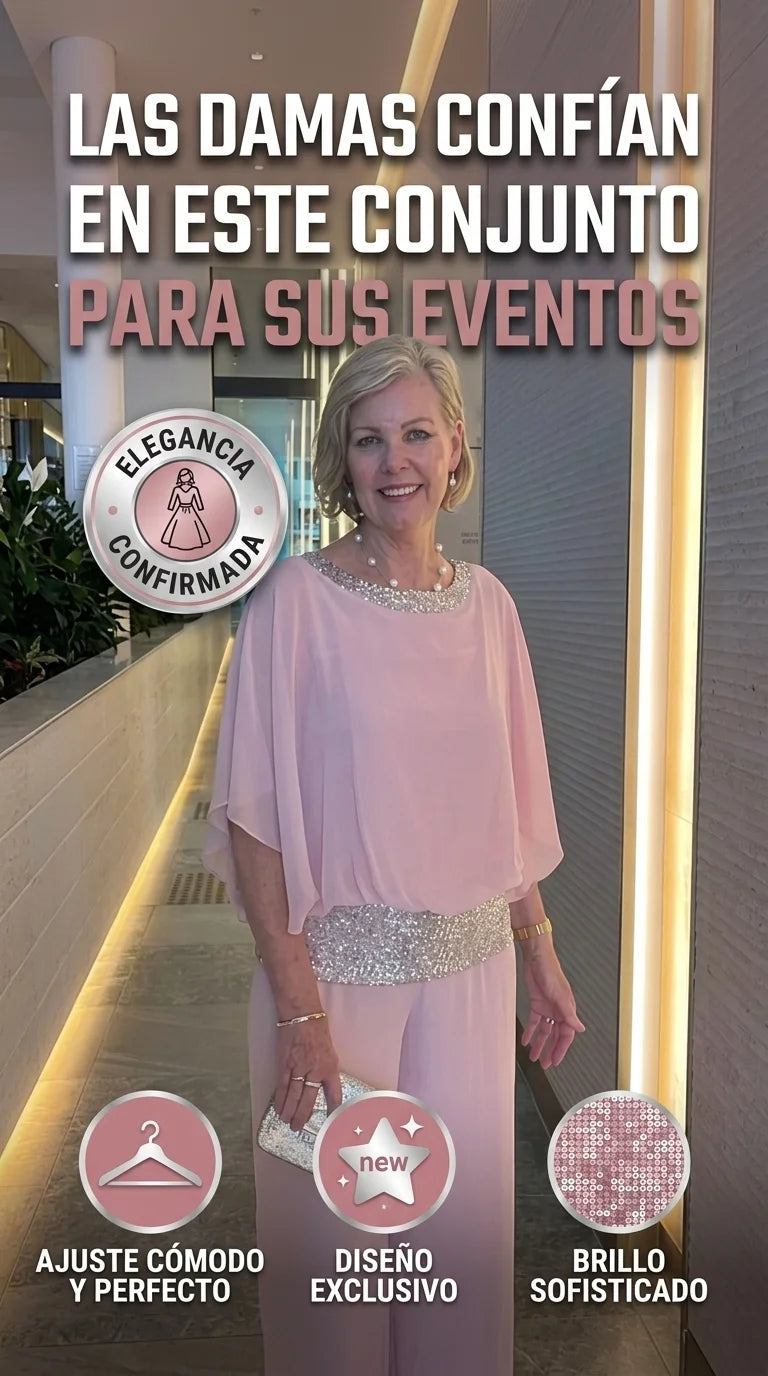 CONJUNTO DAMA ELEGANTE DE 2 PIEZAS 🌸