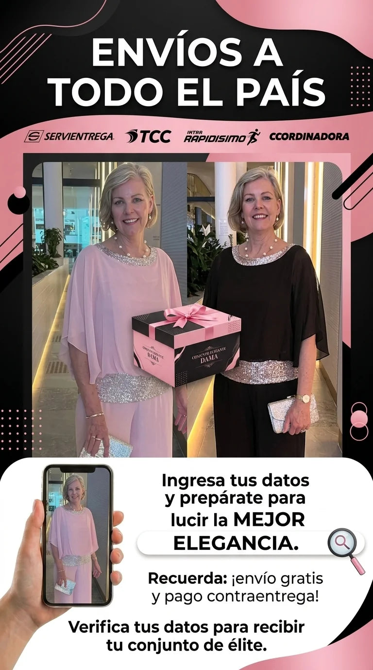 CONJUNTO DAMA ELEGANTE DE 2 PIEZAS 🌸