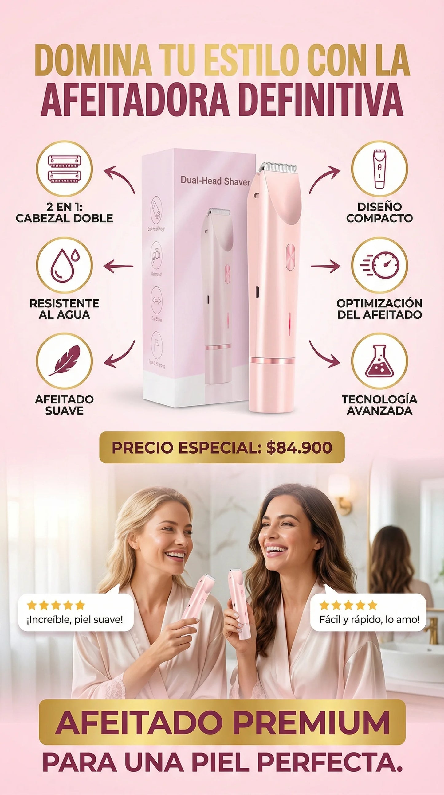 Depiladora 2 en 1